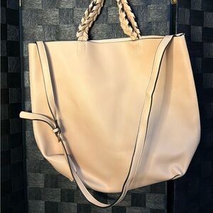 Box of Style Rachel Zoe x JULES KAE Vegan Leather Purse Tote Satchel - BLUSH 13"